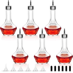 Sodial 6 Pcs Bitters Bottle Set Of 50ml/1.6oz Glass Dash Bottle With Dasher Top,7151 Sodial 6 Pcs Bitters Bottle Set Of 50ml/1.6oz Glass Dash Bottle With Dasher Top,7151