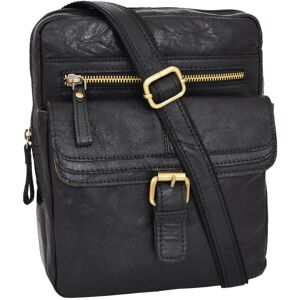 A1 Fashion Goods Genuine Black Leather Cross Body Bag For Mens Rugged Vintage Zip Top Flight Bag A1 Fashion Goods Genuine Black Leather Cross Body Bag For Mens Rugged Vintage Zip Top Flight Bag