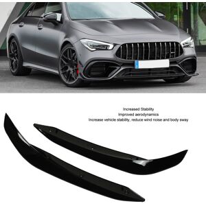 Front Bumper Side Spoiler Glossy Black Lip Wrap Splitter Replacement For Front Bumper Side Spoiler Glossy Black Lip Wrap Splitter Replacement For
