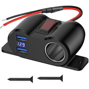 5x(Qc3.0 Usb 3.0 Lighter Socket Splitter With Voltmeter 12v Car Adapter1862 5x(Qc3.0 Usb 3.0 Lighter Socket Splitter With Voltmeter 12v Car Adapter1862