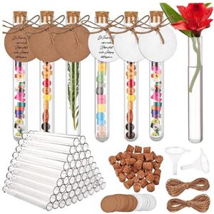 Sodial 2x(Test Tube With Cork 16x150mm(20ml), With Kraft Tag & Rope Funnel X2p4) Sodial 2x(Test Tube With Cork 16x150mm(20ml), With Kraft Tag & Rope Funnel X2p4)