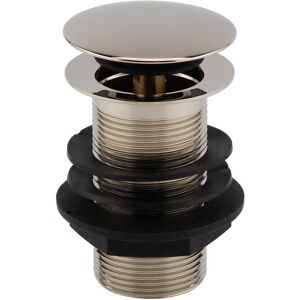 Unslotted Basin Waste Round Pop Up Plug Bathroom Sink Gold Solid Brass Enki W13 Unslotted Basin Waste Round Pop Up Plug Bathroom Sink Gold Solid Brass Enki W13