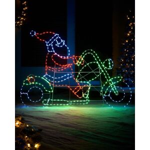 Werchristmas Pre-Lit Santa On Motorbike Silhouette, Multi-Colour, 1.6 M Werchristmas Pre-Lit Santa On Motorbike Silhouette, Multi-Colour, 1.6 M