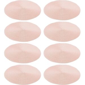 Round Placemats Set Of 8, Heat Resistant Braided Woven Mats, 38.5cm Non Slip Din Round Placemats Set Of 8, Heat Resistant Braided Woven Mats, 38.5cm Non Slip Din