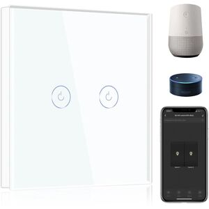 Does Not Apply Bseed Smart Light Switch,Compatible With Alexa And Google Home,2 Gang 1 Way Wifi Does Not Apply Bseed Smart Light Switch,Compatible With Alexa And Google Home,2 Gang 1 Way Wifi