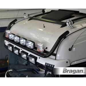 Bragan™ Roof Bar + Led Spots X4 + Clear Lens Beacon X2 For Daf Xf 95 Superspace - Black Bragan™ Roof Bar + Led Spots X4 + Clear Lens Beacon X2 For Daf Xf 95 Superspace - Black