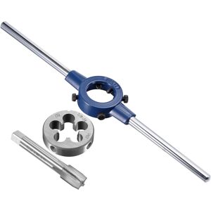 Uxcell 5/8-24 Unef Thread Tap And Round Die Set With 38mm Die Stock Handle Wrench Uxcell 5/8-24 Unef Thread Tap And Round Die Set With 38mm Die Stock Handle Wrench