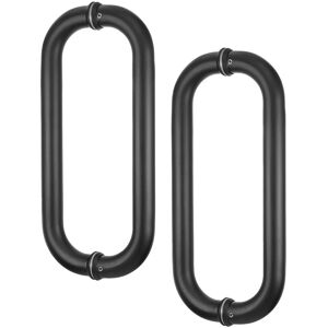 Uxcell 2 Pcs Shower Door Pull, 11" Hole Center Back To Back Glass Door Handle, Black Uxcell 2 Pcs Shower Door Pull, 11" Hole Center Back To Back Glass Door Handle, Black