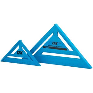 Ox Tools Ox Trade 2pc Rafter Square Set – 180mm & 300mm, Heavy Duty Abs Plastic Roofing & Ox Tools Ox Trade 2pc Rafter Square Set – 180mm & 300mm, Heavy Duty Abs Plastic Roofing &