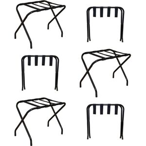 Harbour Housewares 6x Folding Metal Luggage Rack Home Bedroom Suitcase Travel Storage Stand Black Harbour Housewares 6x Folding Metal Luggage Rack Home Bedroom Suitcase Travel Storage Stand Black