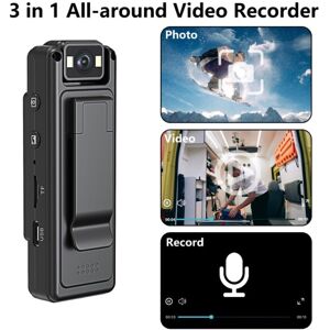 Black 1080p Body Wifi Camera 180° Rotating Hd Recording Wearable Video Recording Black 1080p Body Wifi Camera 180° Rotating Hd Recording Wearable Video Recording