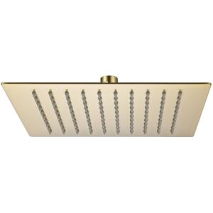 Nes Home 250mm Square Rainfall Brushed Brass Overhead Shower Slim Head Nes Home 250mm Square Rainfall Brushed Brass Overhead Shower Slim Head