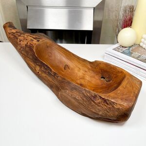 Darthome Ltd Teak Root Oval Bowl 49cm Antique Rustic Kitchen Hand Carved Wood Fruit Snacks Darthome Ltd Teak Root Oval Bowl 49cm Antique Rustic Kitchen Hand Carved Wood Fruit Snacks