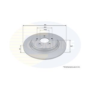 Comline Coated Brake Disc Rear Axle To Fit Honda Cr-V 17-> Comline Coated Brake Disc Rear Axle To Fit Honda Cr-V 17->
