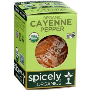Organic Cayenne Pepper 0.45 Oz (Case Of 6) By Spicely Organics Organic Cayenne Pepper 0.45 Oz (Case Of 6) By Spicely Organics