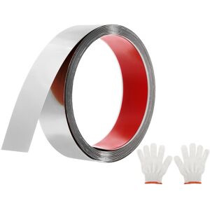 Uxcell 16.4ft X 1.57\" Wall Molding Trim, Mirror Finish With Glove And Card, Silver Uxcell 16.4ft X 1.57\" Wall Molding Trim, Mirror Finish With Glove And Card, Silver