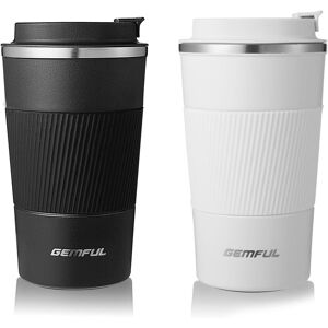 Gemful Travel Mug Thermal Double Walled Stainless Steel Leakproof Coffee Cup Fo Gemful Travel Mug Thermal Double Walled Stainless Steel Leakproof Coffee Cup Fo