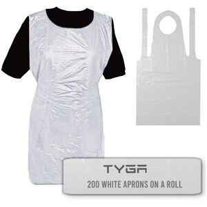 Tyga Store 5 Rolls Of 200 Disposable White Aprons For Medical, Cleaning And More Tyga Store 5 Rolls Of 200 Disposable White Aprons For Medical, Cleaning And More