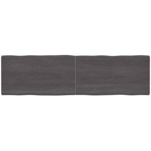 Table Top Dark Grey 220x60x(2-6) Cm Treated Solid Wood Live Edge Vidaxl Table Top Dark Grey 220x60x(2-6) Cm Treated Solid Wood Live Edge Vidaxl