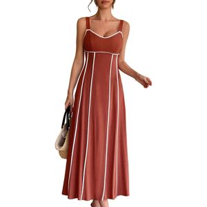 Sodial Women'S Striped Maxi Dress Spaghetti Strap Cut Out Flowy Long Dress Brick8374 Sodial Women'S Striped Maxi Dress Spaghetti Strap Cut Out Flowy Long Dress Brick8374