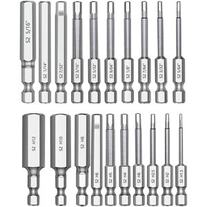 Sodial 3x(20pc Hex Head Hex Wrench Drill Bit Set 2.3inch Long 1/4inch Diameter 9142 Sodial 3x(20pc Hex Head Hex Wrench Drill Bit Set 2.3inch Long 1/4inch Diameter 9142