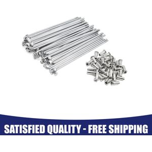 X Autohaux 4mm Thread Silver Tone Motorcycle Wheel Spokes W Nipples Universal Item Of 36 X Autohaux 4mm Thread Silver Tone Motorcycle Wheel Spokes W Nipples Universal Item Of 36