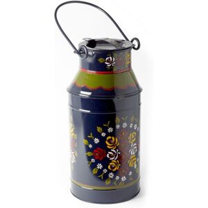 Black Country Metal Works Medium Hand Painted Blue Narrowboat Milk Churn Planter Black Country Metal Works Medium Hand Painted Blue Narrowboat Milk Churn Planter