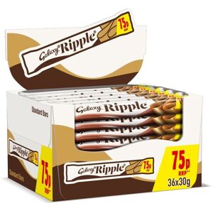 Galaxy Ripple Standard Chocolate Bars - 36 X 30g Wholesale Box P/m 75p Bars Galaxy Ripple Standard Chocolate Bars - 36 X 30g Wholesale Box P/m 75p Bars