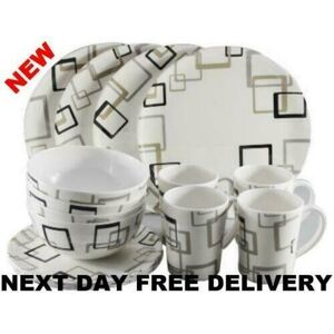 Camptech Quality Sovereign Dinner Set - 16 Piece Melamine Camping Caravan Awning Camptech Quality Sovereign Dinner Set - 16 Piece Melamine Camping Caravan Awning