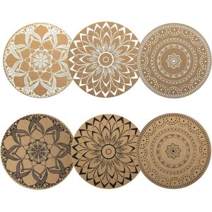 Set Of 6 Round Place Mats Washable 38 X 38 Cm Place Mats Boho Place Mats Round R Set Of 6 Round Place Mats Washable 38 X 38 Cm Place Mats Boho Place Mats Round R