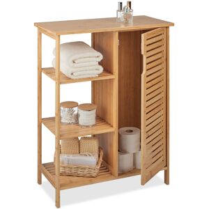 Relaxdays Bamboo Bathroom Shelf Nordic Style Cabinet Compact Natural Wooden Bathroom Stand Relaxdays Bamboo Bathroom Shelf Nordic Style Cabinet Compact Natural Wooden Bathroom Stand