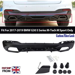 Rio Carbon Fiber Look M Performance Rear Diffuser For Bmw G30 G31 5 Series Valance Rio Carbon Fiber Look M Performance Rear Diffuser For Bmw G30 G31 5 Series Valance