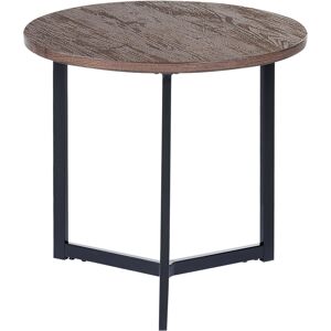 Beliani Side Table Dark Wood With Black Tippo Beliani Side Table Dark Wood With Black Tippo
