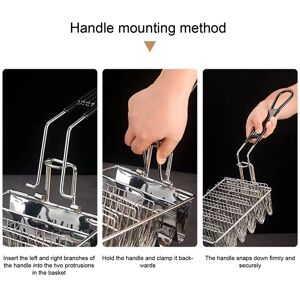 Taco Fryer Basket 4 Shells Stainless Steel Detachable Handle Convenient Use Taco Taco Fryer Basket 4 Shells Stainless Steel Detachable Handle Convenient Use Taco
