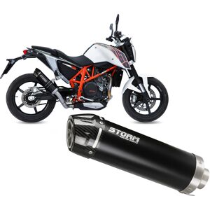 Storm By Mivv Exhaust Muffler Storm Gp Black With Carbon Cap For Ktm 690 Duke 2012 > 2018 Storm By Mivv Exhaust Muffler Storm Gp Black With Carbon Cap For Ktm 690 Duke 2012 > 2018