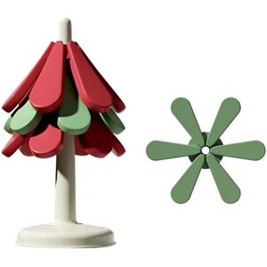 Sodial 3x(Christmas Tree Shaped Foldable Silicone Insulation Mat, High-Temperature1308 Sodial 3x(Christmas Tree Shaped Foldable Silicone Insulation Mat, High-Temperature1308