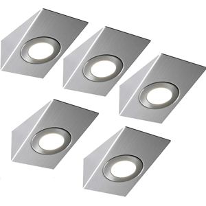 Does Not Apply 5 Pack Bright 2.6w Led Under Cabinet Wedge Spot Lights & Driver Kit Stainles Does Not Apply 5 Pack Bright 2.6w Led Under Cabinet Wedge Spot Lights & Driver Kit Stainles