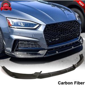 Carmotoring Carbon Fiber Front Bumper Lip Chin Spoiler For Audi A5 B9 Sline S5 2d 4d 2017-19 Carmotoring Carbon Fiber Front Bumper Lip Chin Spoiler For Audi A5 B9 Sline S5 2d 4d 2017-19