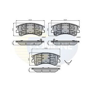 Comline Brake Pad Front Axle To Fit Mazda 6 02->07 Comline Brake Pad Front Axle To Fit Mazda 6 02->07