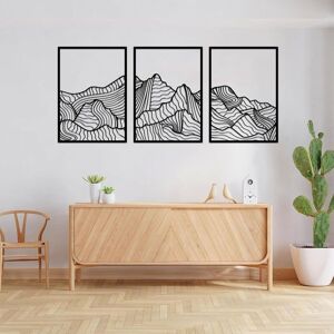 Ruelen 3 Pcs Mountain Metal Wall Art Mountain Line Wall Decor Abstract Minimali Ruelen 3 Pcs Mountain Metal Wall Art Mountain Line Wall Decor Abstract Minimali