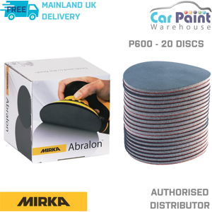 Mirka Abralon 150mm 6\" Foam Back Sanding Discs Grip / H&l P600 Pk20 Mirka Abralon 150mm 6\" Foam Back Sanding Discs Grip / H&l P600 Pk20