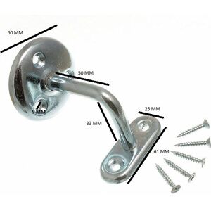 One Stop Diy Stair Hand Rail Bracket Bzp Steel 2 1/2 Inch & Screws Qty. Pack Of 3 One Stop Diy Stair Hand Rail Bracket Bzp Steel 2 1/2 Inch & Screws Qty. Pack Of 3