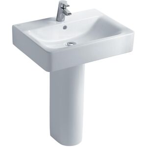 Ideal Standard Cube Basin And Full Pedestal 600mm Wide 1 Tap Hole Ideal Standard Cube Basin And Full Pedestal 600mm Wide 1 Tap Hole
