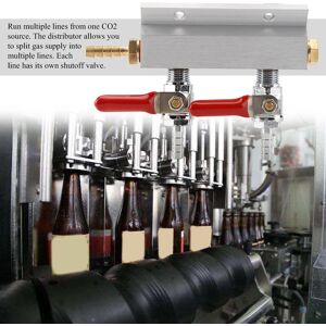 2/4 Way Co2 Gas Manifold Splitter Distributor Draft Beer With Check Valves 7mm 2/4 Way Co2 Gas Manifold Splitter Distributor Draft Beer With Check Valves 7mm