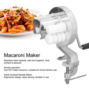 Manual Macaroni Maker Aluminium Alloy Silver Portable Hand Cranking Noodles Baj Manual Macaroni Maker Aluminium Alloy Silver Portable Hand Cranking Noodles Baj