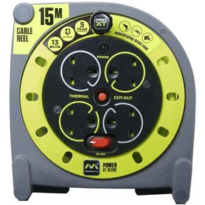Masterplug 4-Socket Case Cable Reel 15m 240v/13a Hmu15134sl-Px Masterplug 4-Socket Case Cable Reel 15m 240v/13a Hmu15134sl-Px