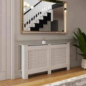Fwstyle Geometric Pattern Large Mdf White Radiator Cover Stylish Functional Fwstyle Geometric Pattern Large Mdf White Radiator Cover Stylish Functional