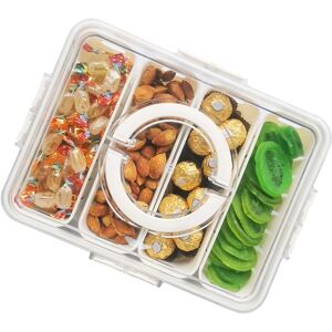 Divided Serving Tray With Lid,Snackle Box Container, Snack Tray With Lid2550 Divided Serving Tray With Lid,Snackle Box Container, Snack Tray With Lid2550