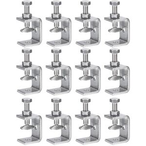 Uxcell Stainless Steel C-Clamp 1.46 Inch Wide Jaw Opening 0-37mm Clamping Range 12pcs Uxcell Stainless Steel C-Clamp 1.46 Inch Wide Jaw Opening 0-37mm Clamping Range 12pcs
