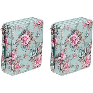 Sodial 2x 120 Slots Colored Pencil Case With Compartments Pencil Holder For6676 Sodial 2x 120 Slots Colored Pencil Case With Compartments Pencil Holder For6676